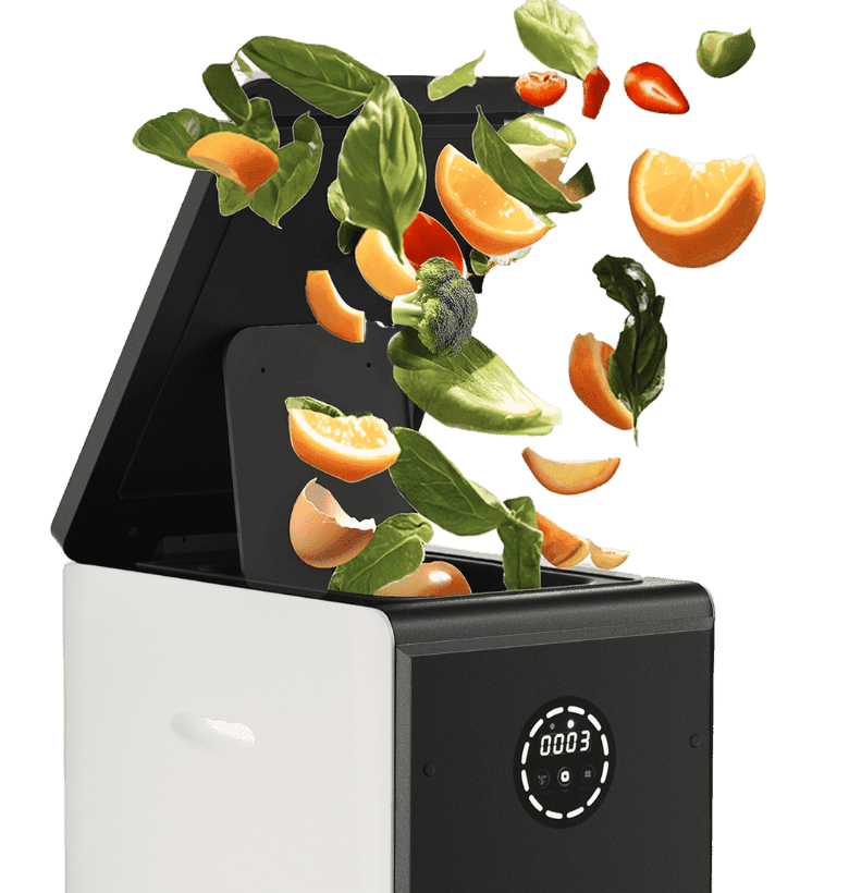 GEME composter with food scraps