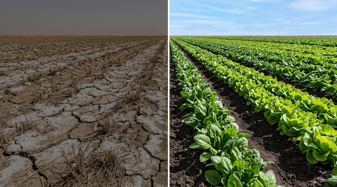 Salz-Alkali-Land vs. Ackerland