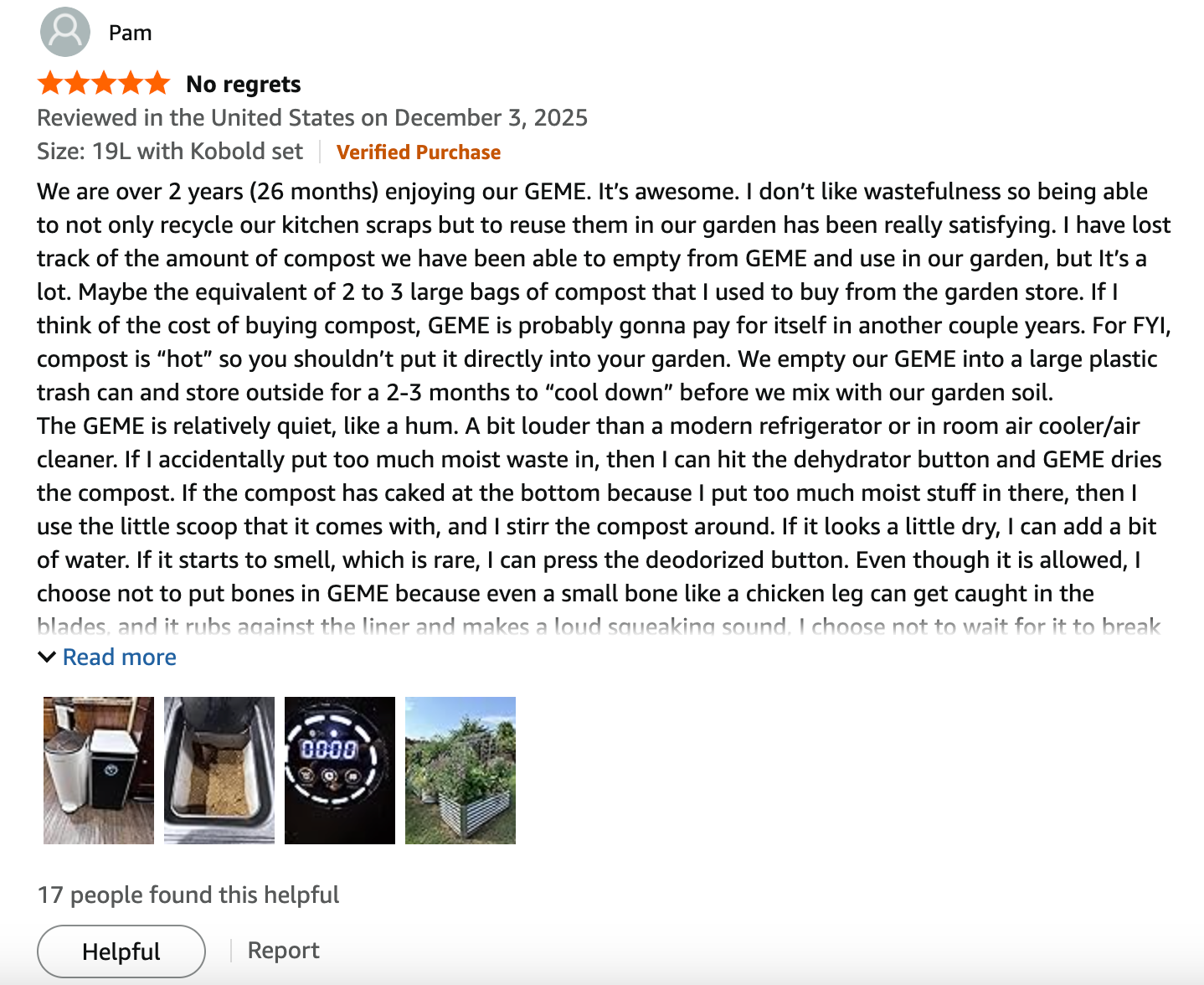 GEME Composter Customer Reviews