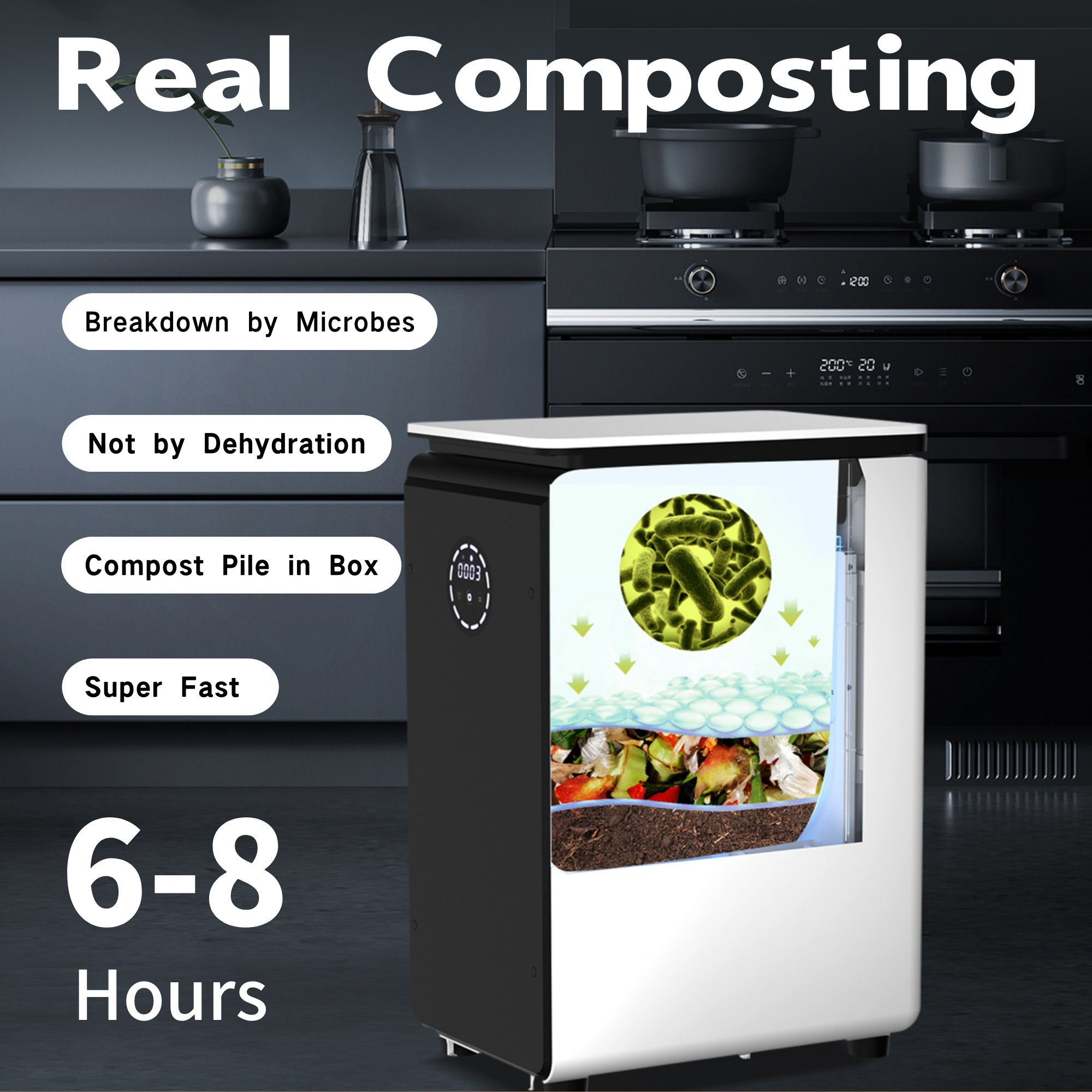 Home Compost Bin-Smart Waste Can-Go-Compost