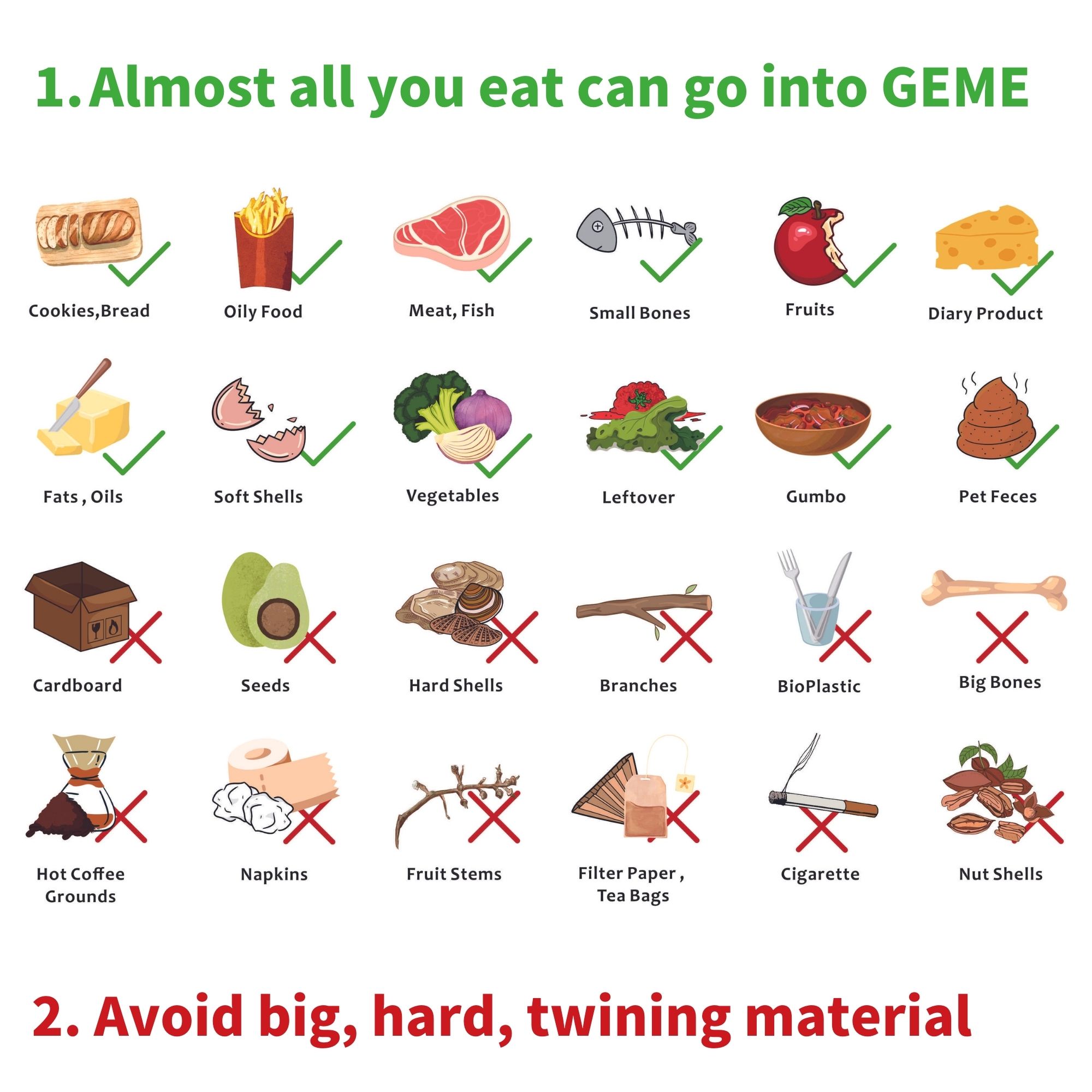 What can GEME compost